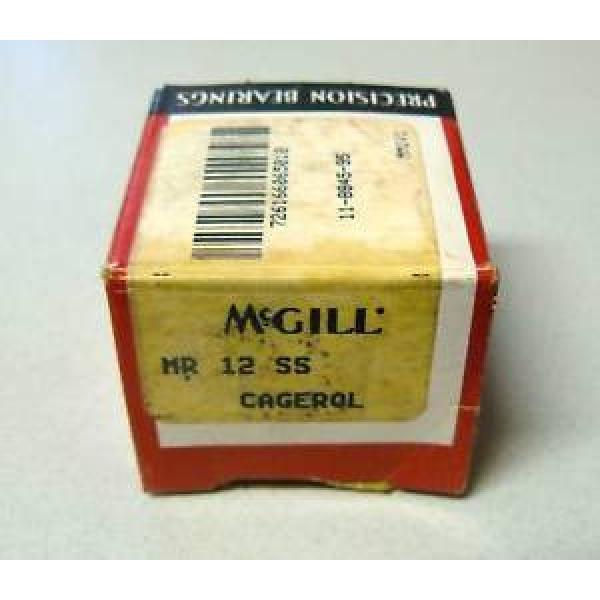 NEW MCGILL MR-12-SS CAGED NEEDLE ROLLER BEARING #1 image